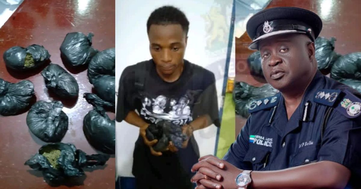 Police Arrest Suspected Drug Trafficker in Bo With Nine Bags of Kush