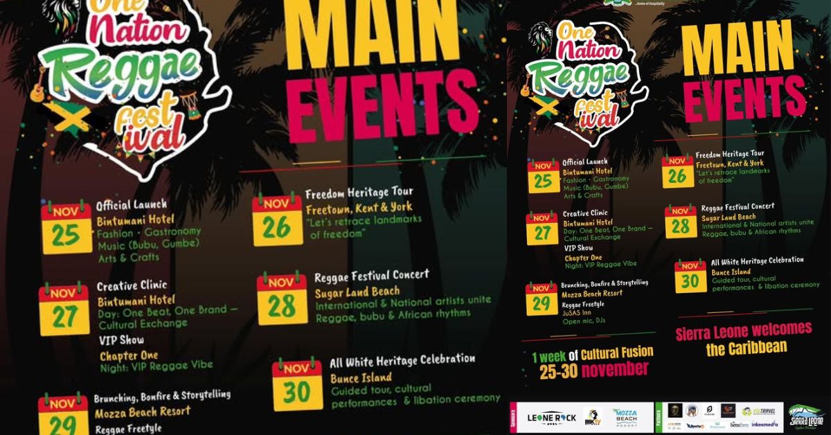 Sierra Leone to Host First-Ever One Nation Reggae Festival to Celebrate Caribbean Heritage