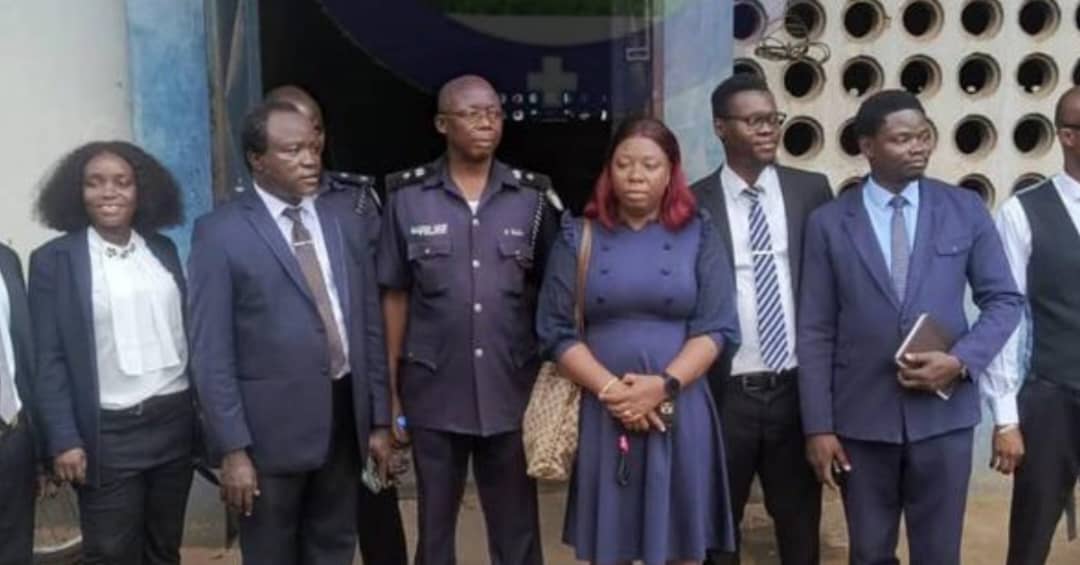 Kakua Chambers Supports Bo West Police Division with 50 Bags of Cement for Cell Construction