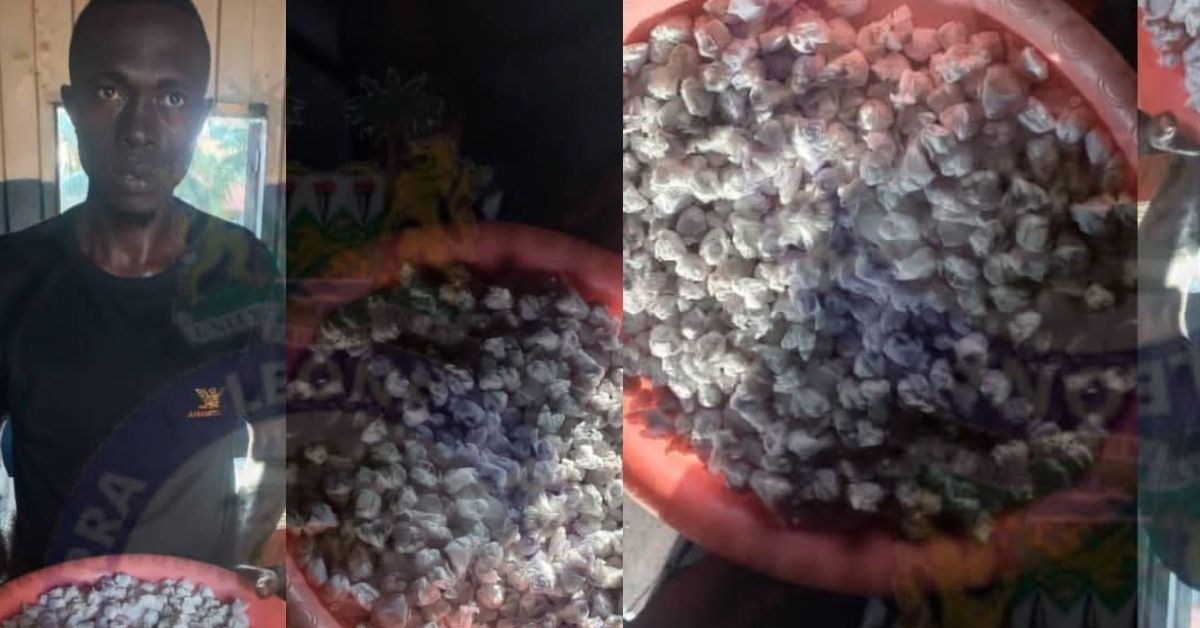 Police Arrest Man with Large Quantity of Suspected Kush in Calaba Town