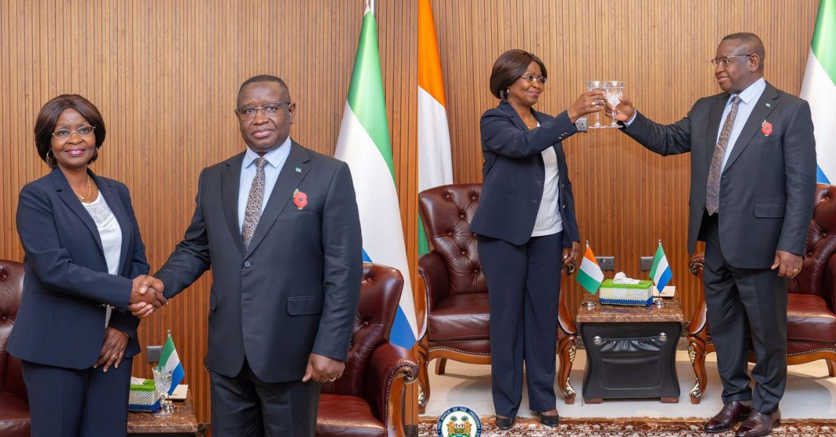 President Bio Receives Credentials From New Ivorian Ambassador M’Brah A. Georgette