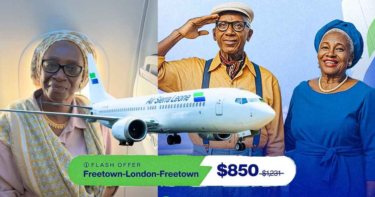 Air Sierra Leone Launches Discounted Tickets for Senior Citizens on London Route