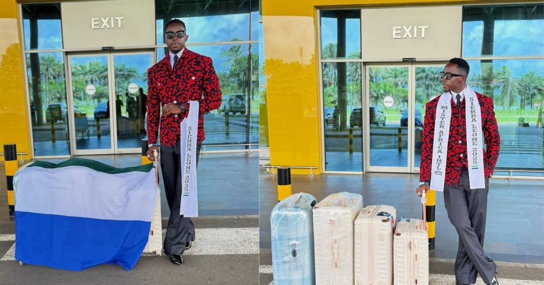 Almon Sall Departs for Nigeria to Represent Sierra Leone  in Mr Africa International 2025