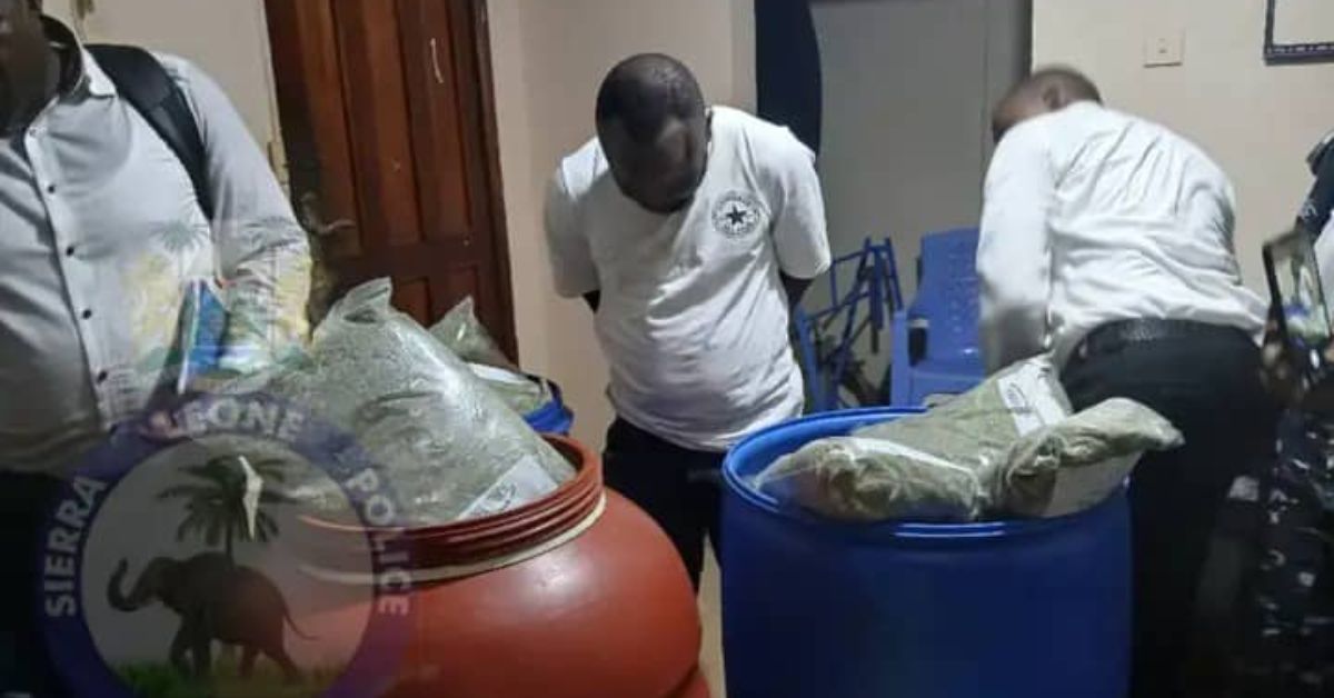 Police Seize Three Barrels and Three Cartons of Kush in Freetown