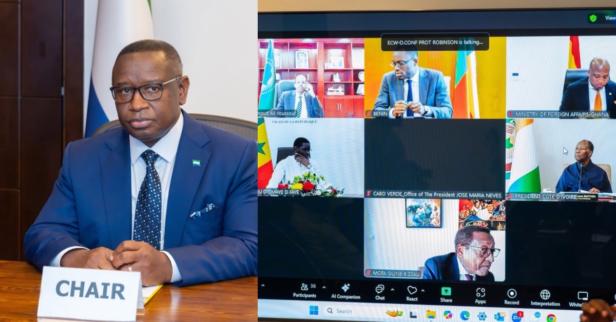 ECOWAS Chair Julius Maada Bio Convenes Extraordinary Virtual Summit on Guinea-Bissau Coup
