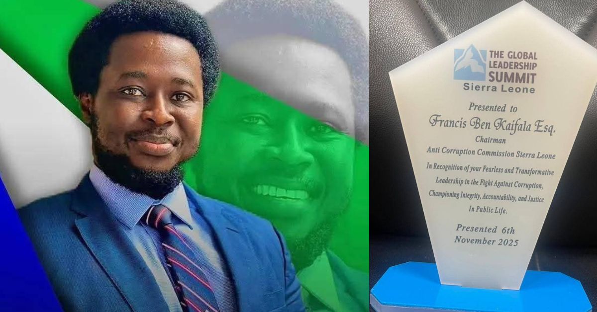 ACC Commissioner Francis Ben Kaifala Honoured at Global Leadership Summit