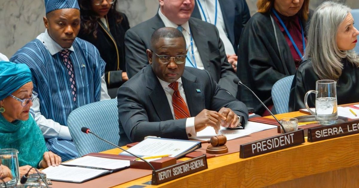 President Bio Hails UN Resolution 2803 as Major Step to End Gaza Conflict During UN Security Council Debate