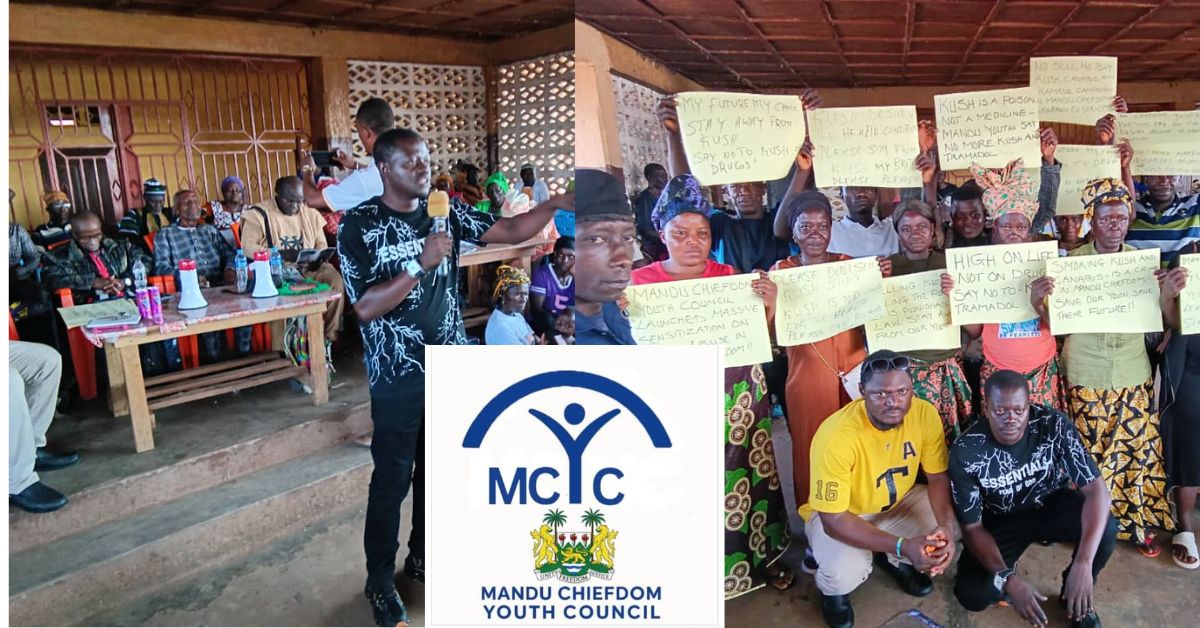 Mandu Chiefdom Youth Council Launches Anti-Drug Campaign to Tackle Substance Abuse