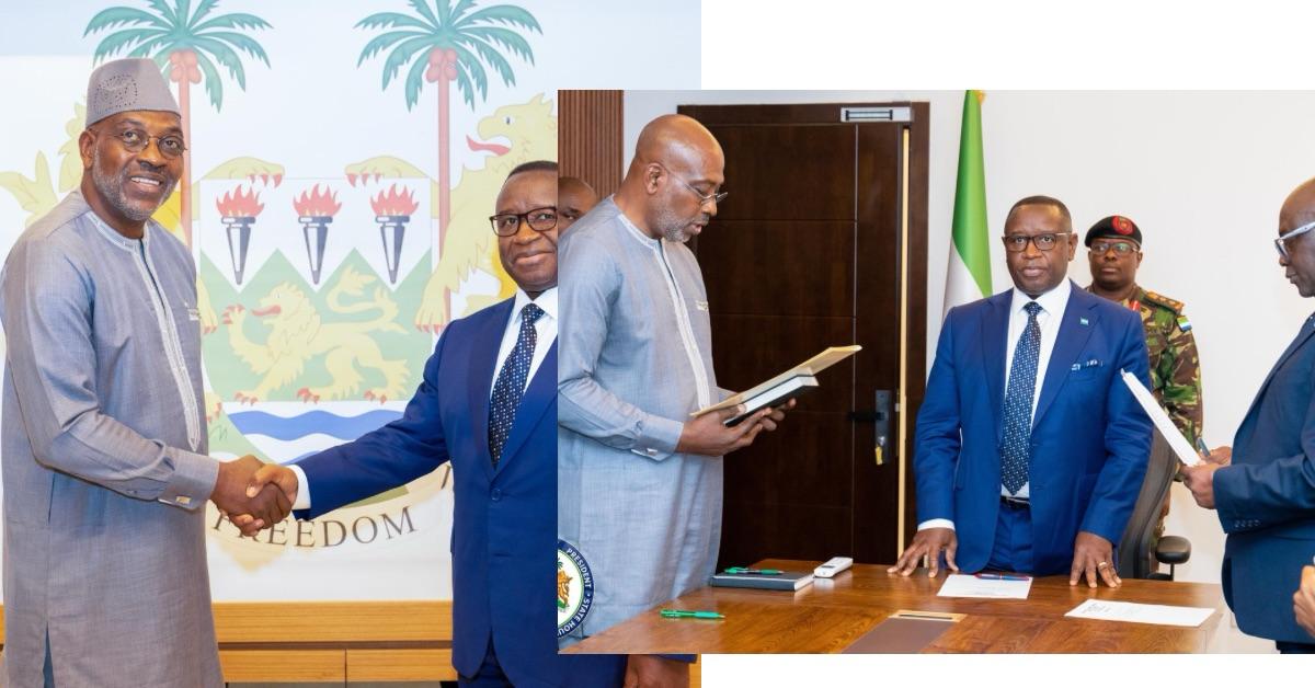 President Bio Swears In Cyril Arnold Grant as New Energy Minister