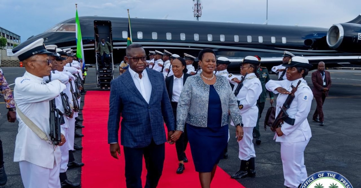 President Bio Arrives in South Africa Ahead of First Africa-Hosted G20 Summit