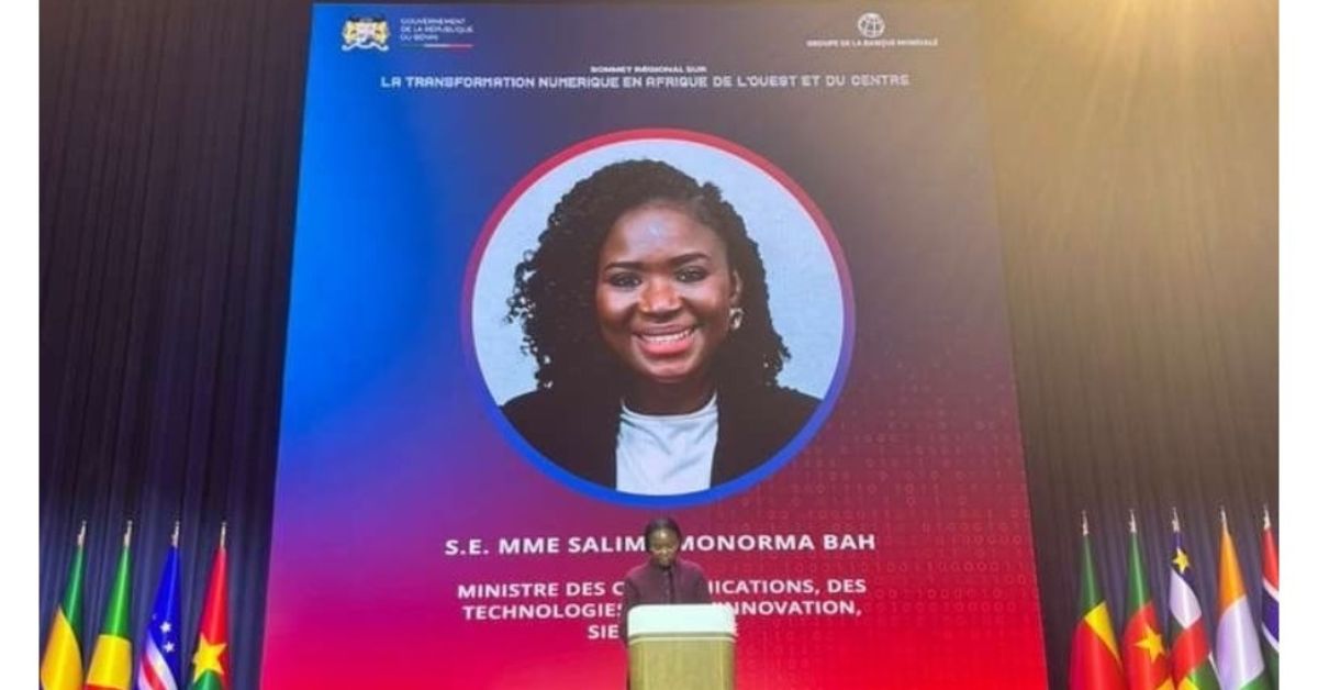 Minister Salima Bah Joins Regional Leaders to Advance Africa’s Digital Future at Cotonou Summit