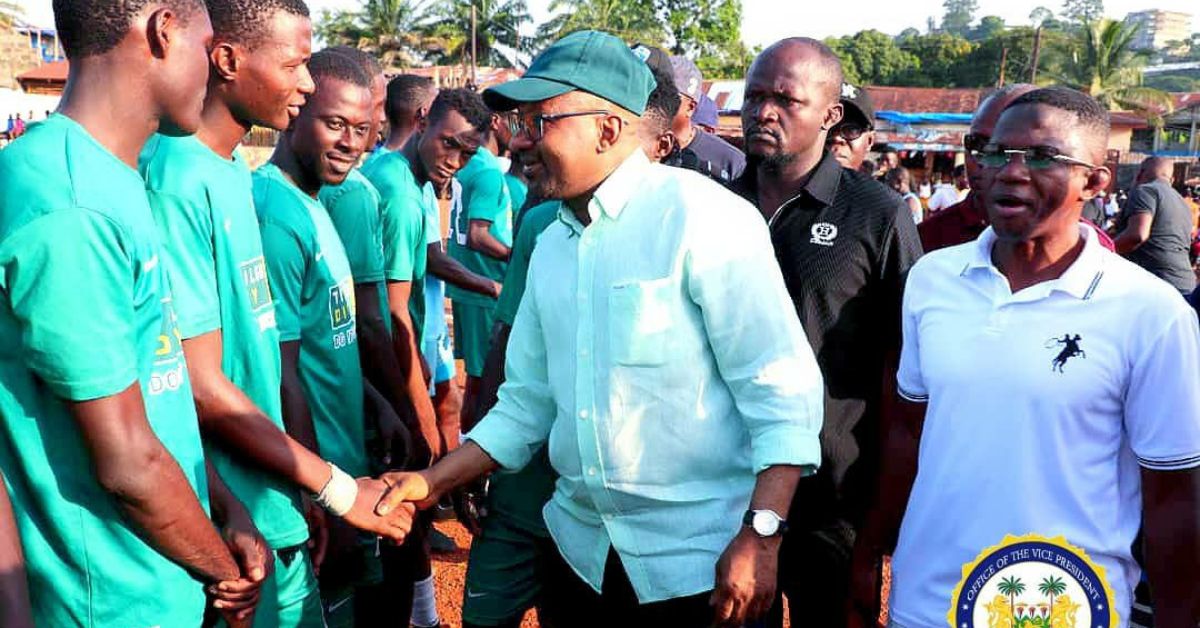 VP Juldeh Jalloh Kicks Off Aberdeen Community Football Grand Finale, Champions Youth Empowerment