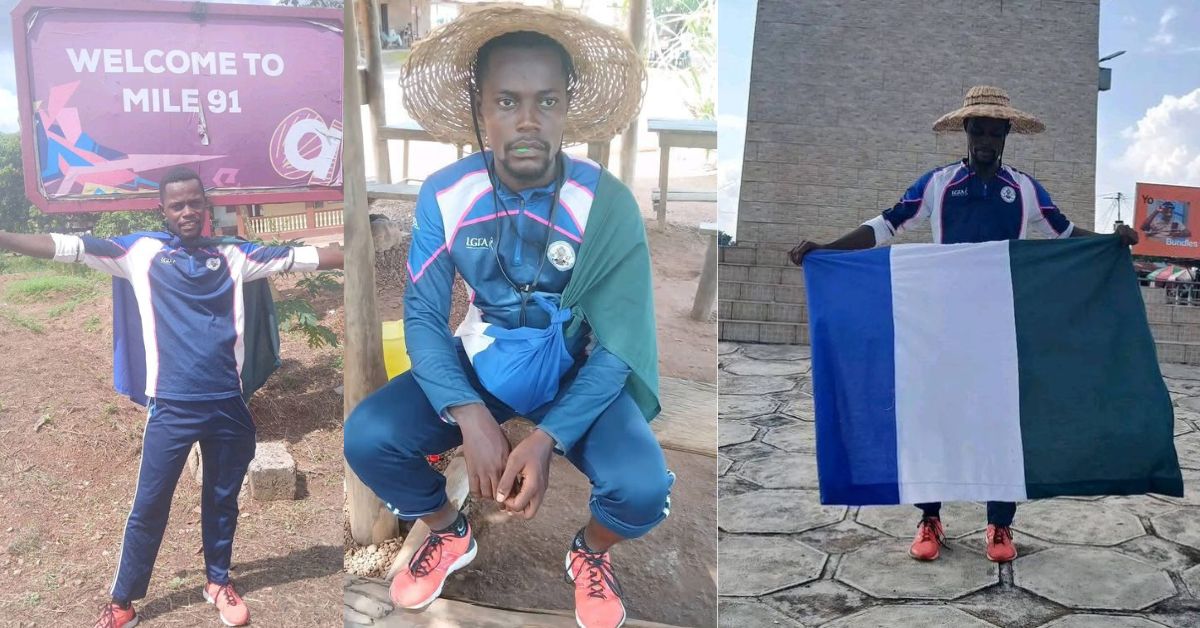 Man Begins Trekking From Kenema to Freetown to Advocate for Youth Issues