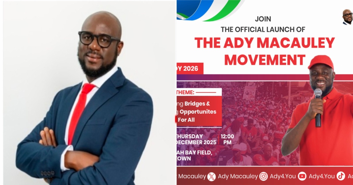 APC Flagbearer Aspirant Ady Macauley Set to Launch Movement in Freetown