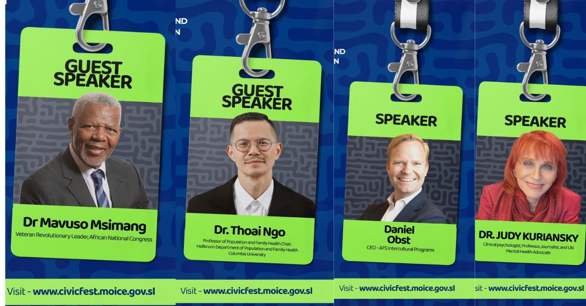 International Figures from US, South Africa and Beyond to Jet in for Salone Civic Festival 2025