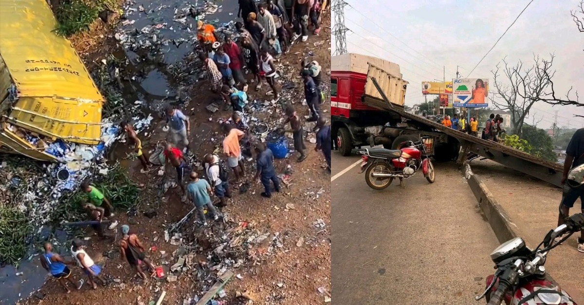 Eyewitnesses Recount Narrow Escape as Container Rolls from Congo Cross Bridge