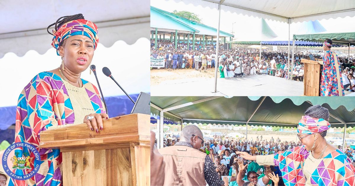 First Lady Fatima Bio Rallies Pujehun Communities Against Kush Crisis on World AIDS Day