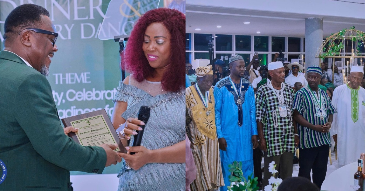 First Lady Fatima Bio Presents Recognition Awards to Newly Elected SLPP Officers