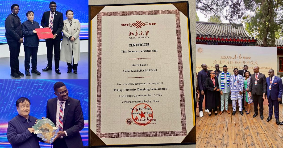 Sierra Leone’s Deputy Education Minister Aziz-Kamara Named Dongfang Scholar by Peking University in China