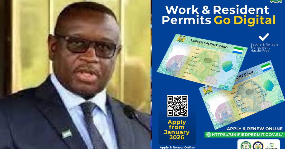 Sierra Leone Government Unveils Fully Digital System for Resident, Work Permit Application