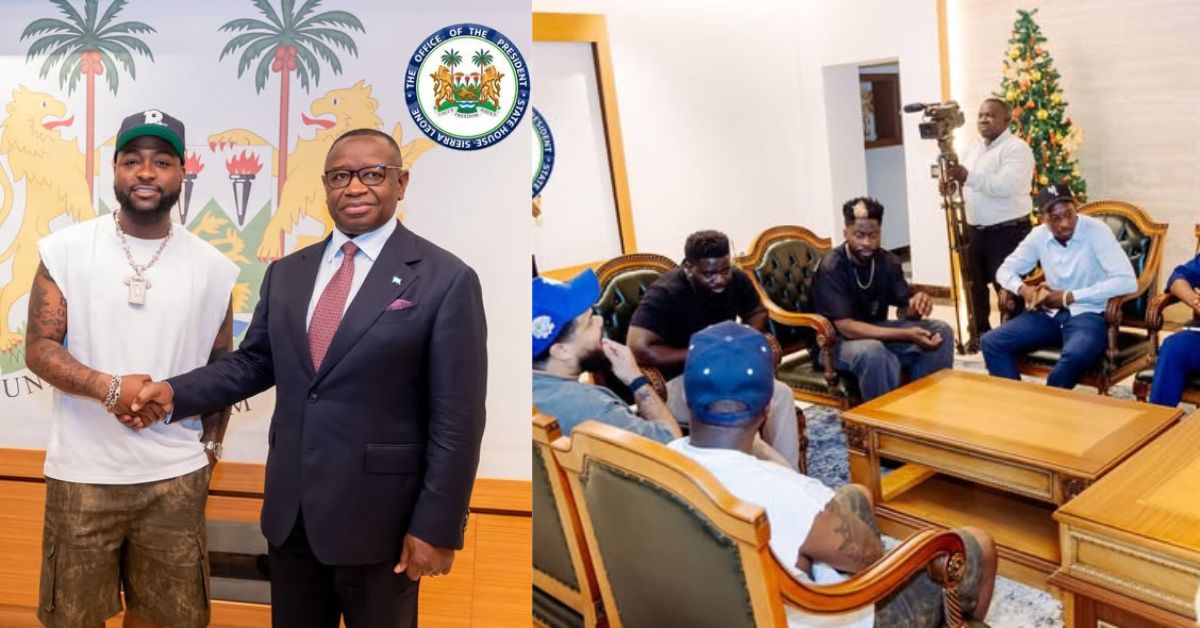 Davido Pays Courtesy Call on President Bio, Praises Sierra Leone’s Hospitality
