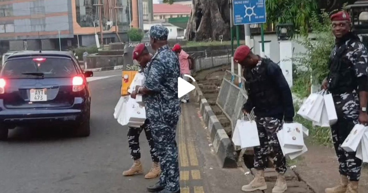 IGP Fayia Sellu Leads Festive Gift Distribution at Cotton Tree