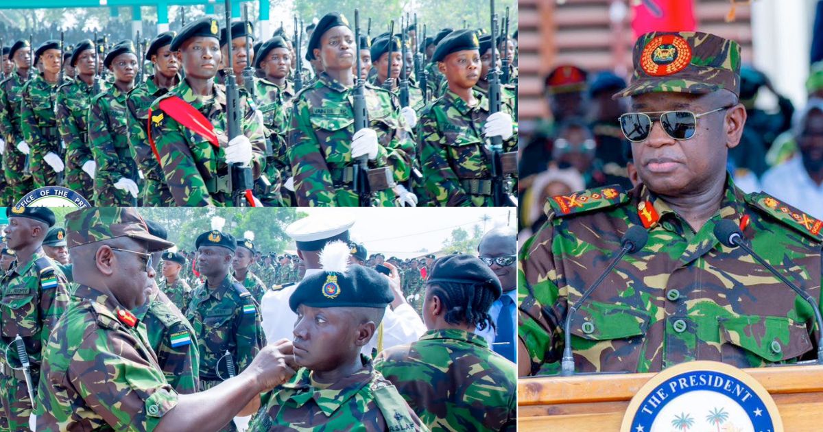 President Bio Commissions 1,017 New Soldiers Recruited Into Sierra Leone Army