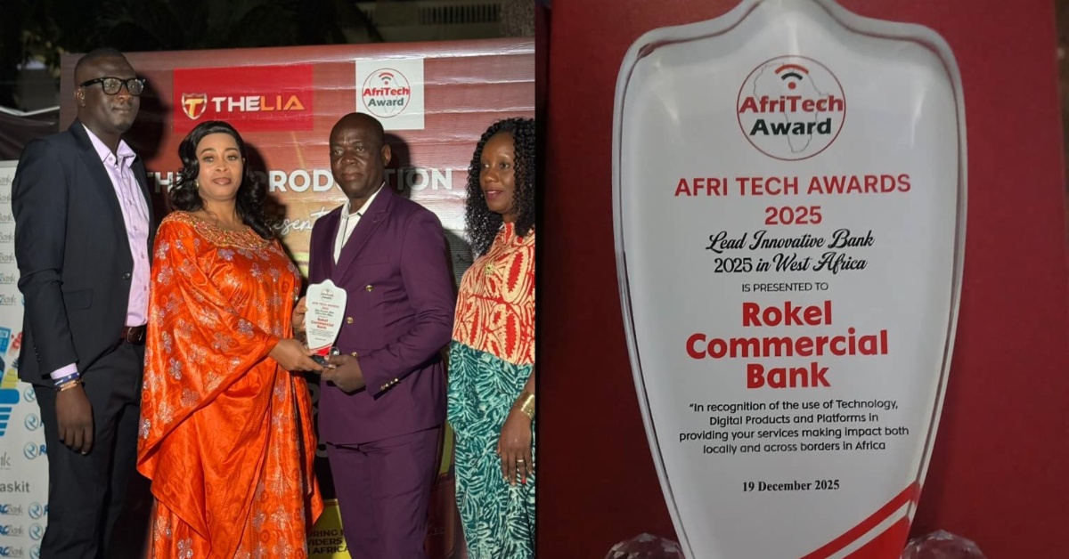 Rokel Commercial Bank Honored as West Africa’s Lead Innovative Bank 2025 at AfriTech Awards