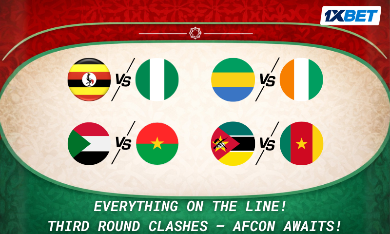 Make Your Picks for The Most Electrifying Round 3 Clashes of AFCON With 1xBet!