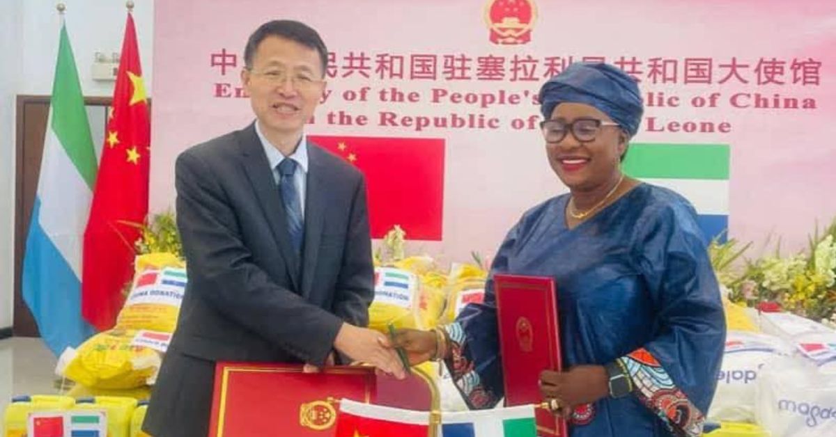 Chinese Embassy Donates Food Items to Ministry of Social Welfare