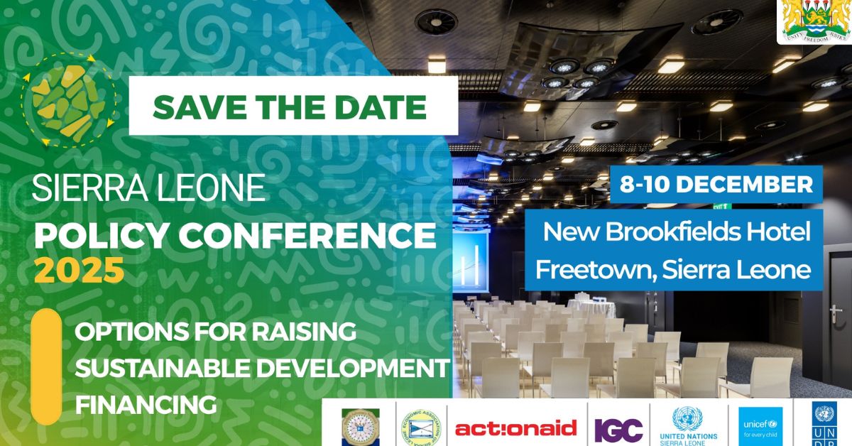 Sierra Leone Policy Conference: Stakeholders to Convene in Freetown for Dialogue on Sustainable Financing