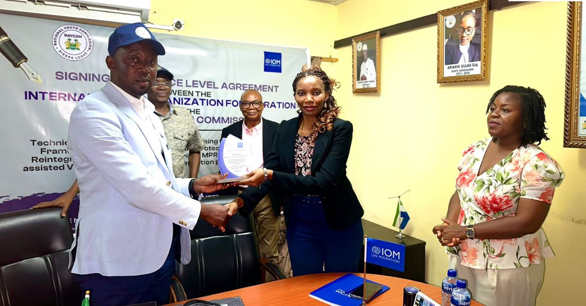 NAYCOM Signs Service Level Agreement with IOM to Expand TVET for Young Returnees