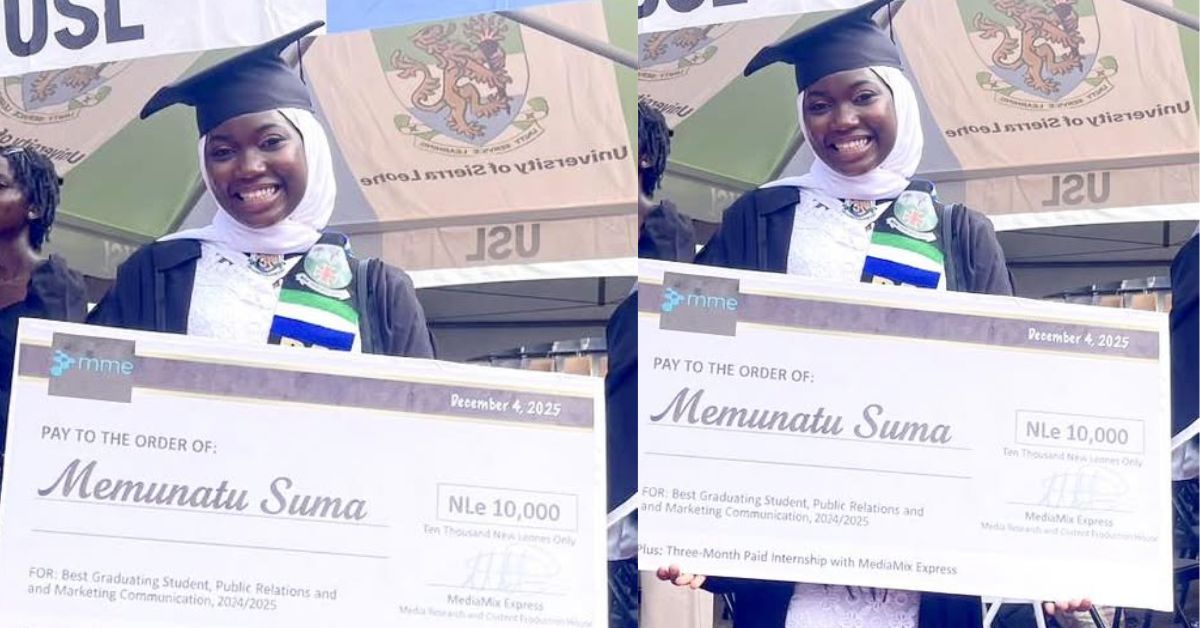 Top Graduate Memunatu Suma Receives Recognition for PR Achievement