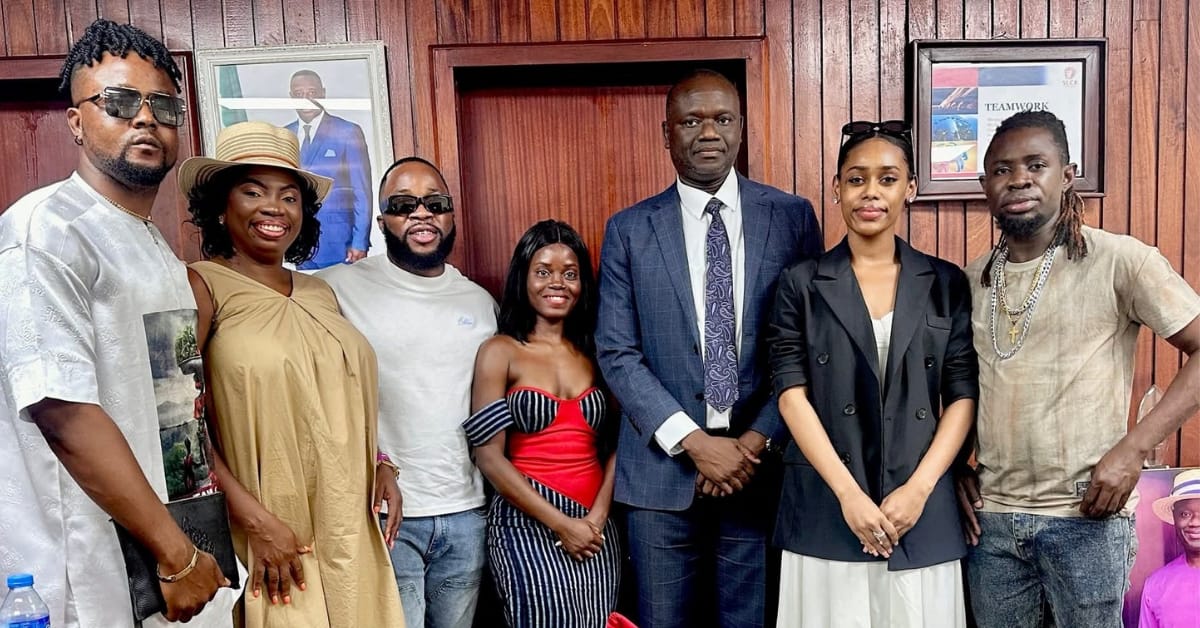 Ex-Housemates Salone Finalists Pay Courtesy Visit to Sierra Leone Commercial Bank