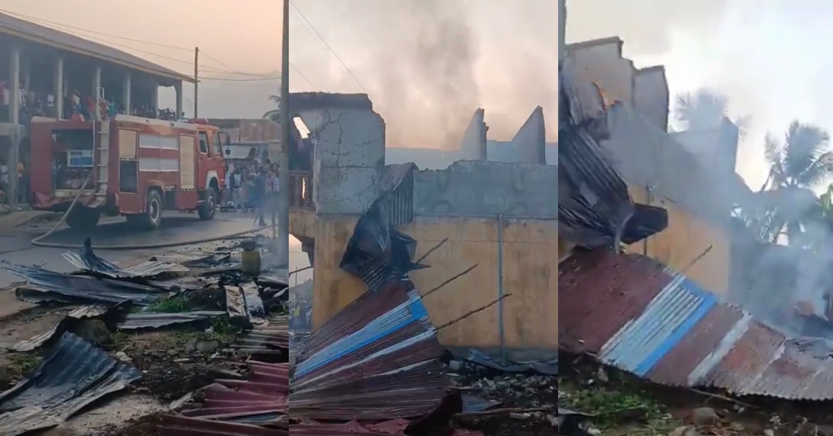 Disastrous Fire Burns Down Two-Storey Building, Destroys Millions of Properties in Freetown