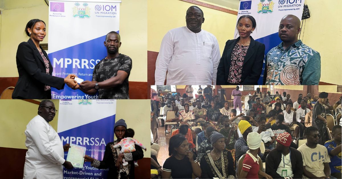 NCRA, IOM Provide Free ID Cards, Birth Certificates to Sierra Leonean Returnees