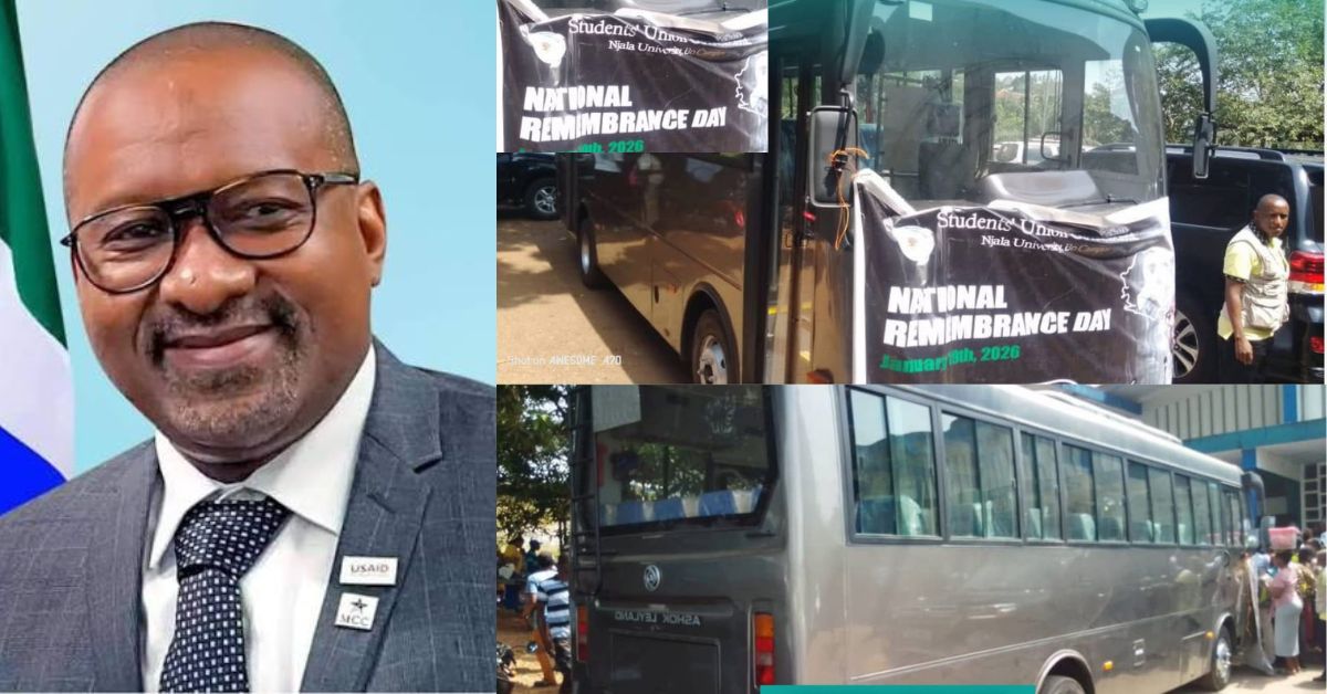 Vice President Juldeh Jalloh’s Family Donates 21-Seater Bus to Njala University Students Union