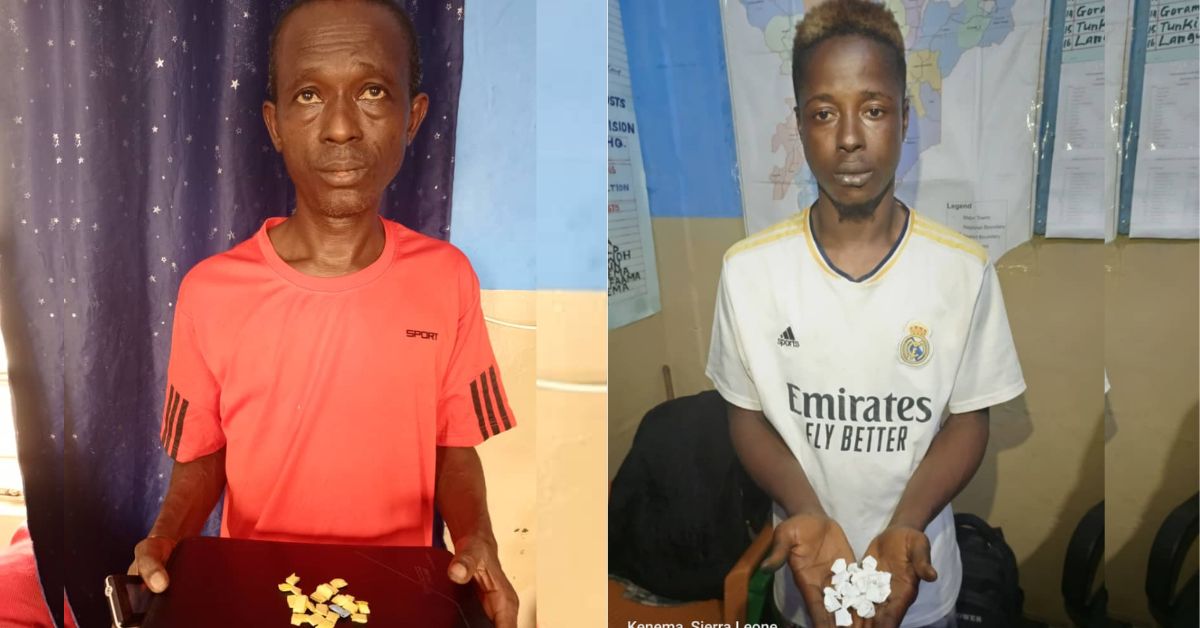 Two Men Arrested with Dozens of Suspected Kush in Kenema