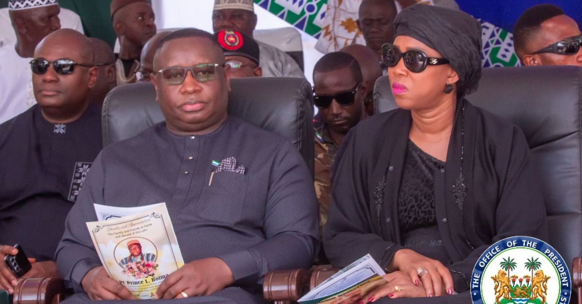 President Bio, First Lady Pay Last Respects to SLPP Loyalist, Junior Bio