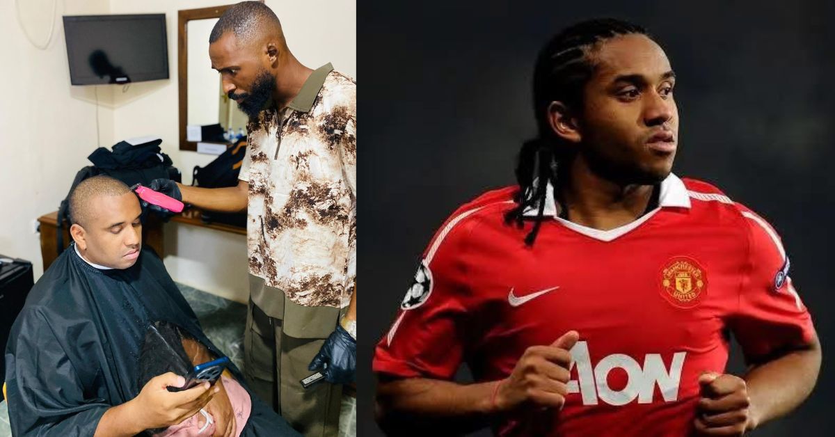 Former Manchester United Midfielder Anderson Gets Fresh Haircut in Freetown