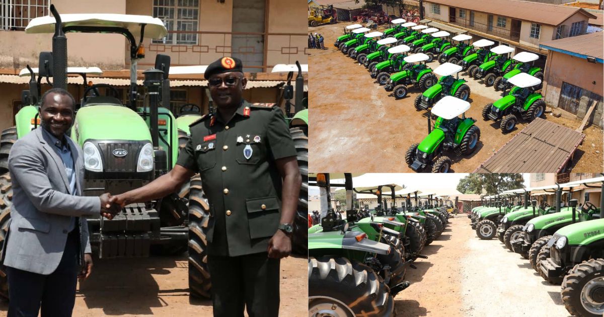 Agriculture Minister Kpaka Inspects 40 New Tractors, Expands Military Partnership Ahead of Planting Season