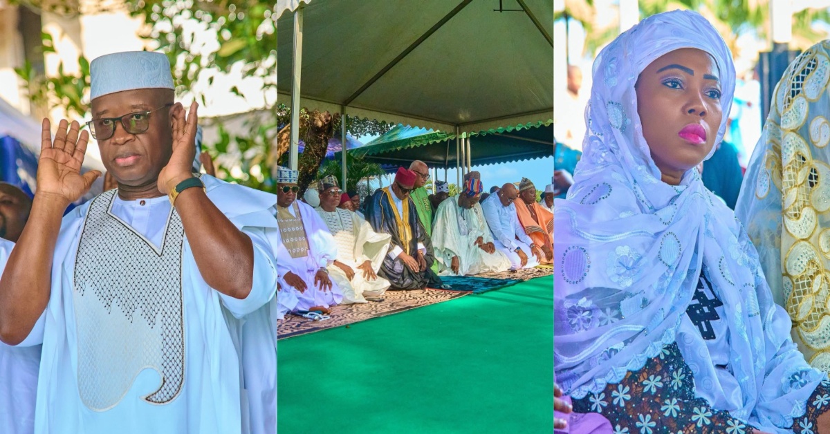 President Bio, First Lady Host Eid-ul-Fitr Prayers at Presidential Lodge
