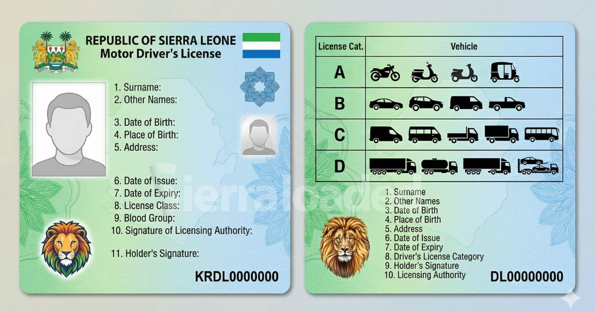 SLRSA Warns Sierra Leoneans Against Extortion, Publishes Official Driver’s License Fees