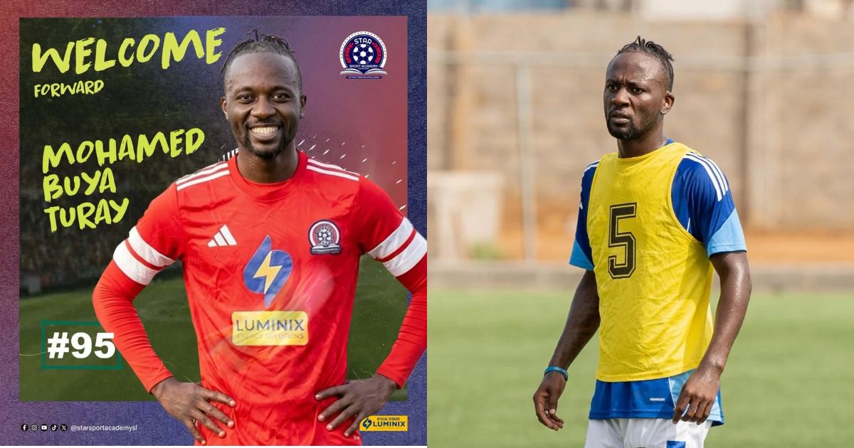Footballer Mohamed Buya Turay Signs For Star Sport Academy, Scores in Debut Game