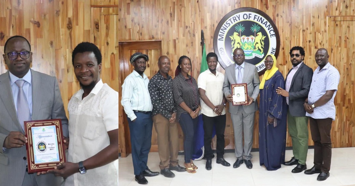 SLAJ Honours Finance Minister Ahmed Fantamadi Bangura