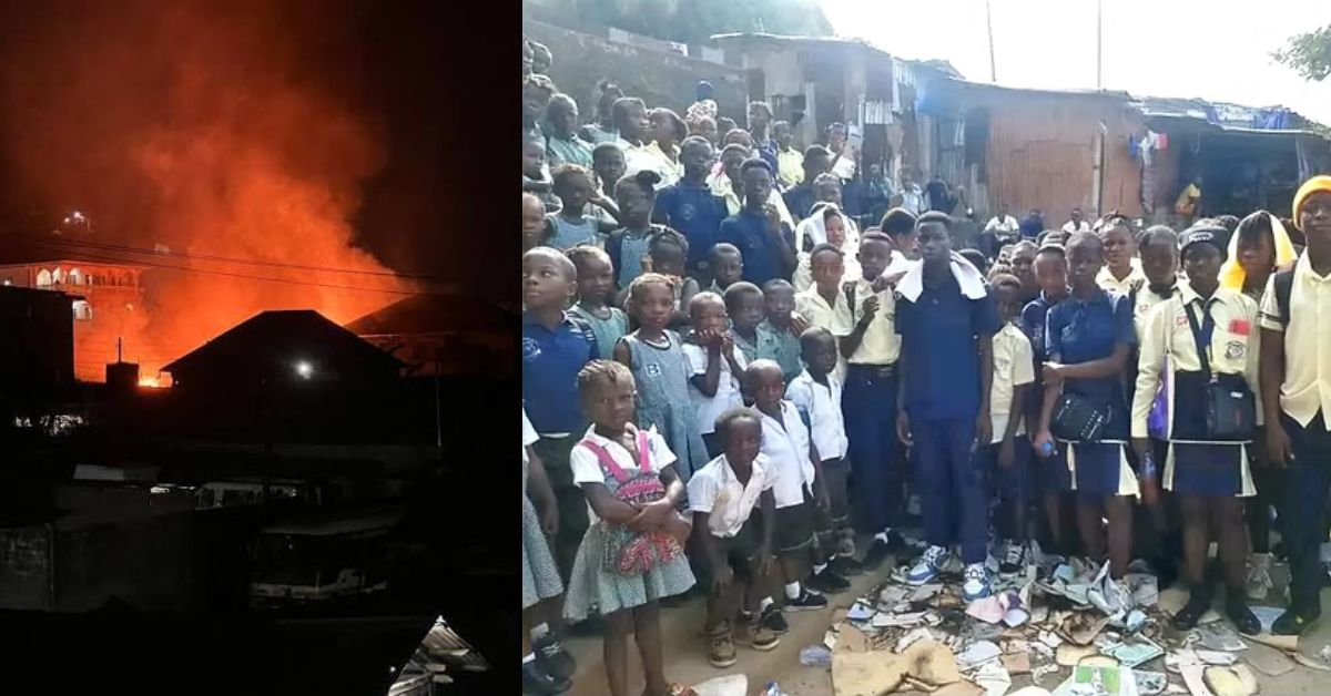 Fire Destroys Siena Patso School in Freetown, Displaces Over 500 Students Amid Exam Season