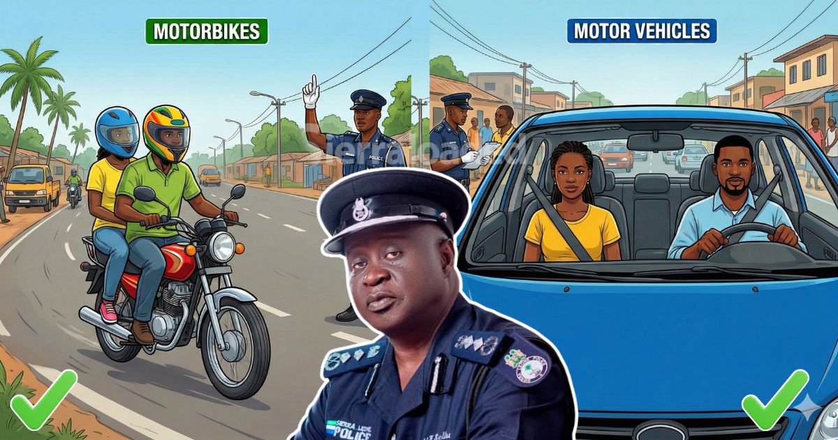 Sierra Leone Police Declare Nationwide Crackdown on Helmet, Seatbelt Violations