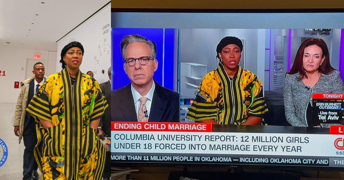 First Lady Fatima Bio Advocates to End Child Marriage on CNN
