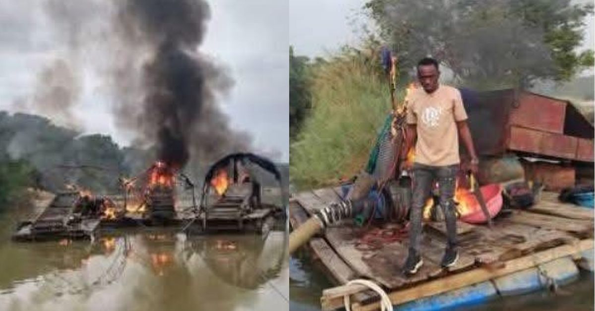 EPA, Security Personnel Destroy 15 Illegal Dredgers in Kenema District