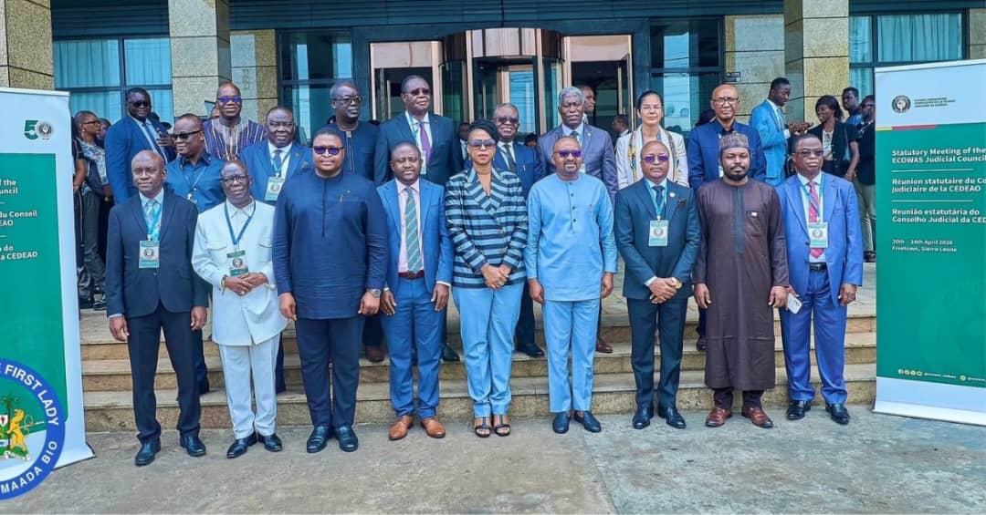 First Lady Fatima Bio Graces ECOWAS Judicial Council Statutory Meeting in Freetown